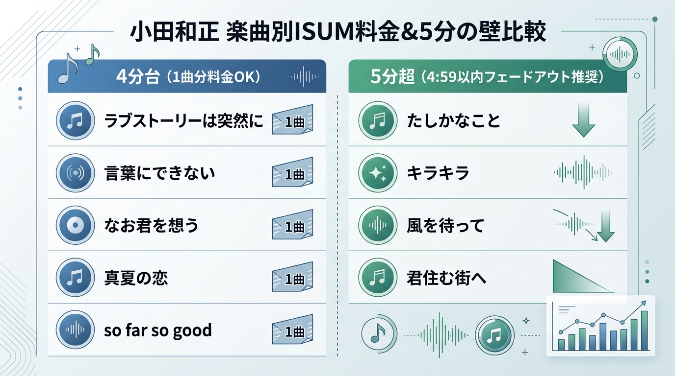 小田和正 結婚式エンドロールおすすめ人気曲・尺・ISUM料金比較表