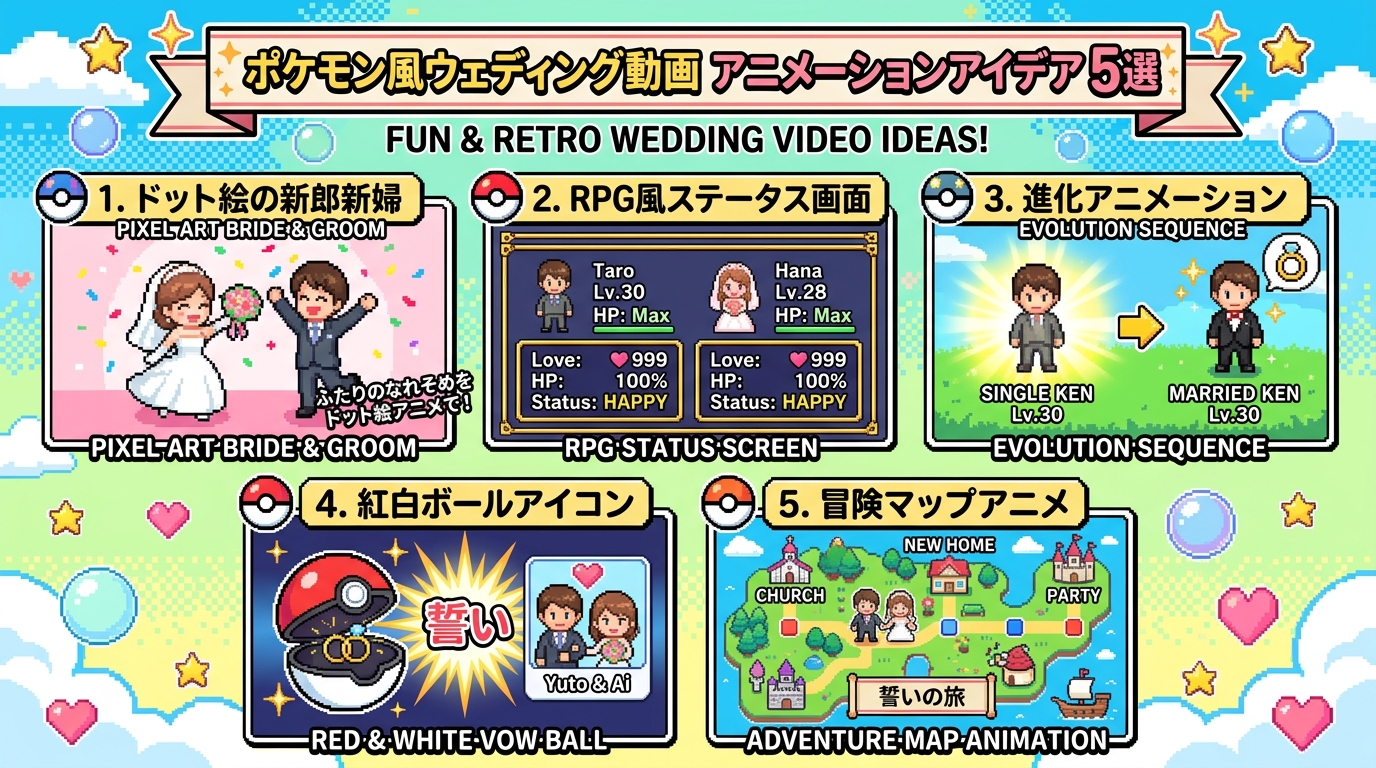 ポケモン風結婚式オープニング演出アイデア5選