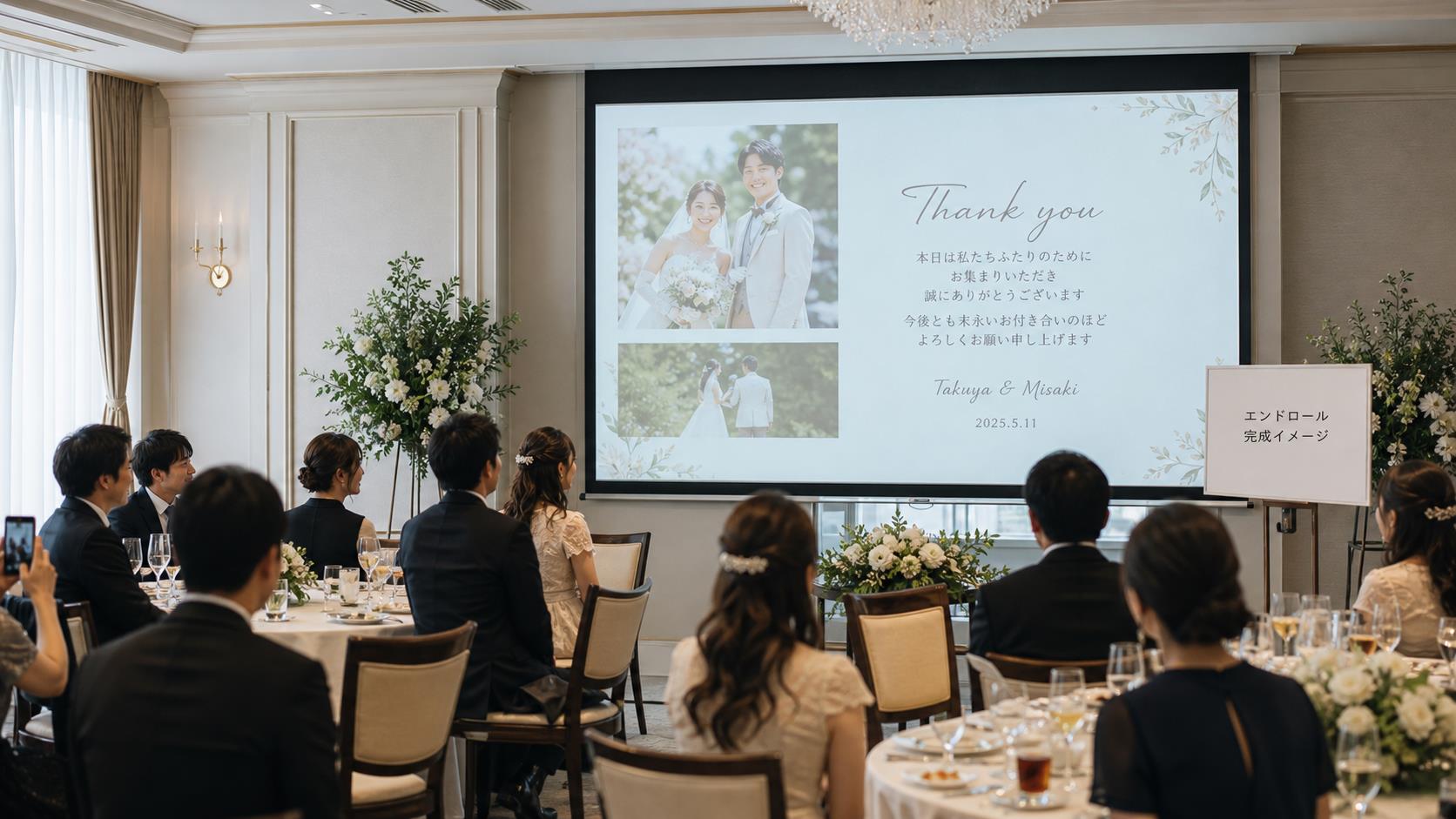 結婚式エンドロール完成イメージ