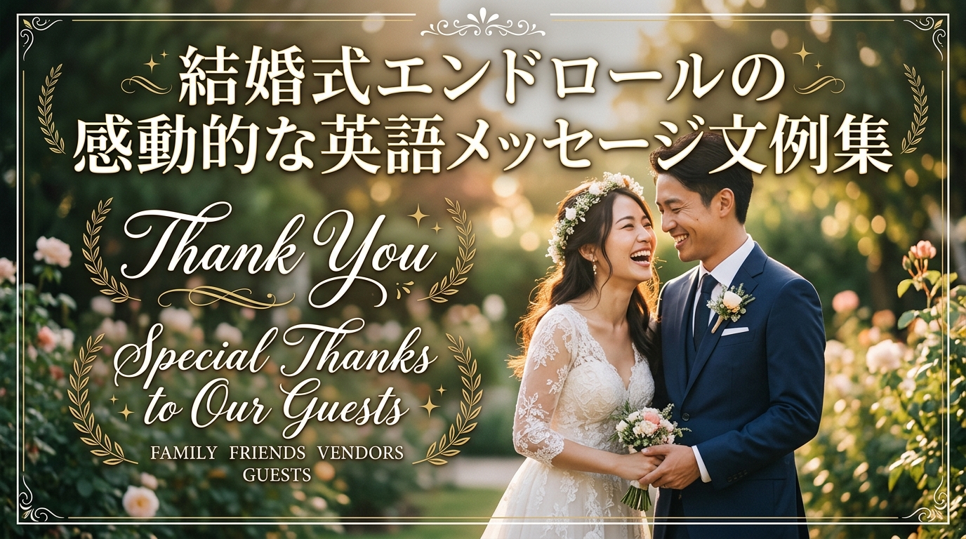 結婚式エンドロールの感動的な英語メッセージ文例集|オシャレに見せる一言フレーズ