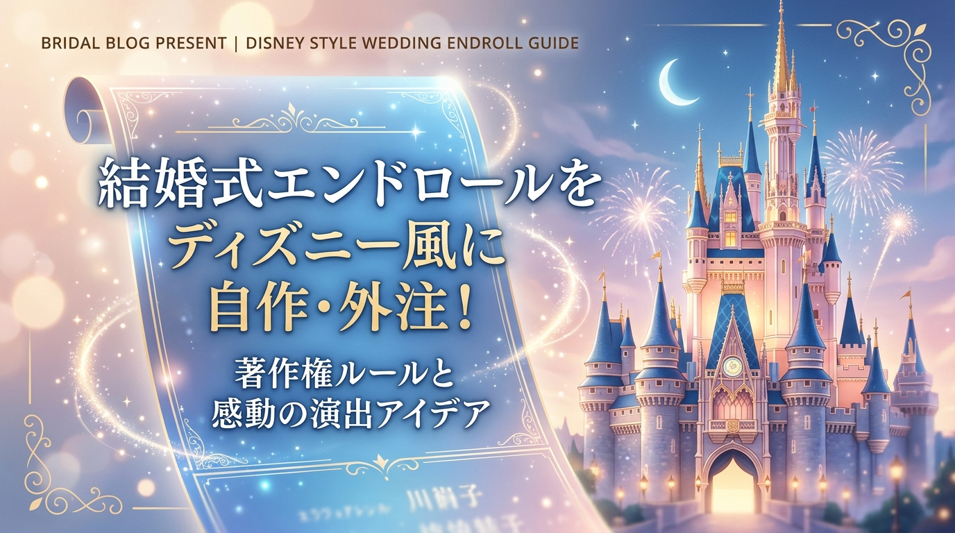 結婚式エンドロールをディズニー風に自作・外注!著作権ルールと感動の演出アイデア