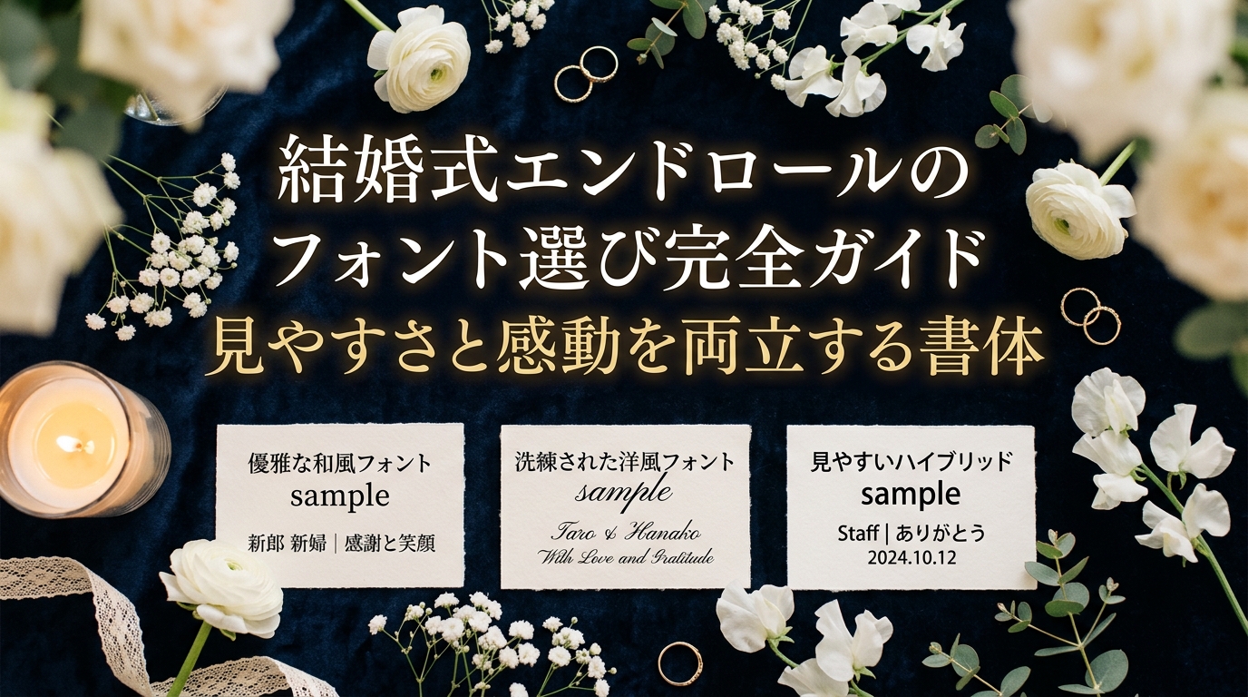 結婚式エンドロールのフォント選び完全ガイド｜感動を深める見やすい書体とデザイン