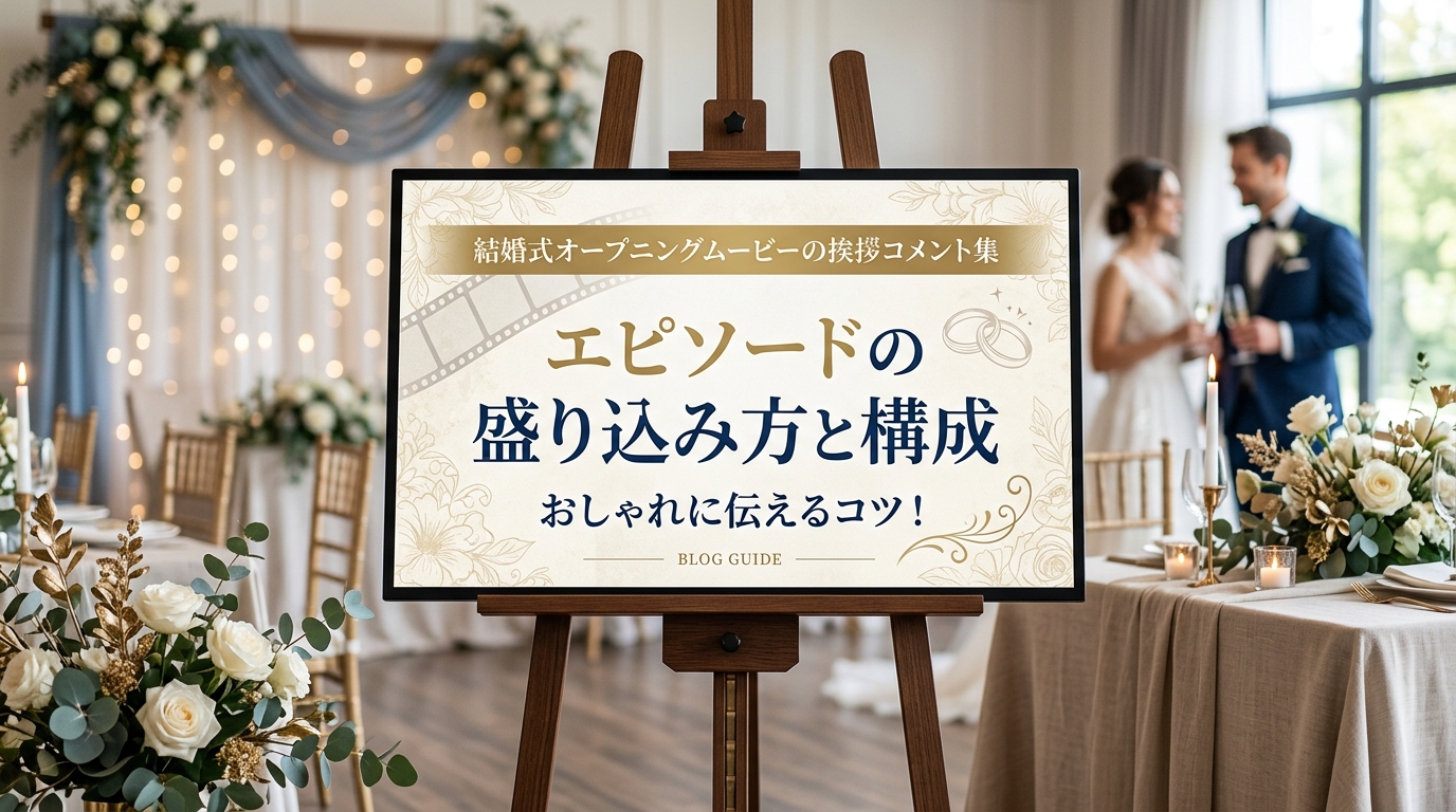 結婚式オープニングムービーの挨拶コメント集|エピソードの盛り込み方と構成のコツ