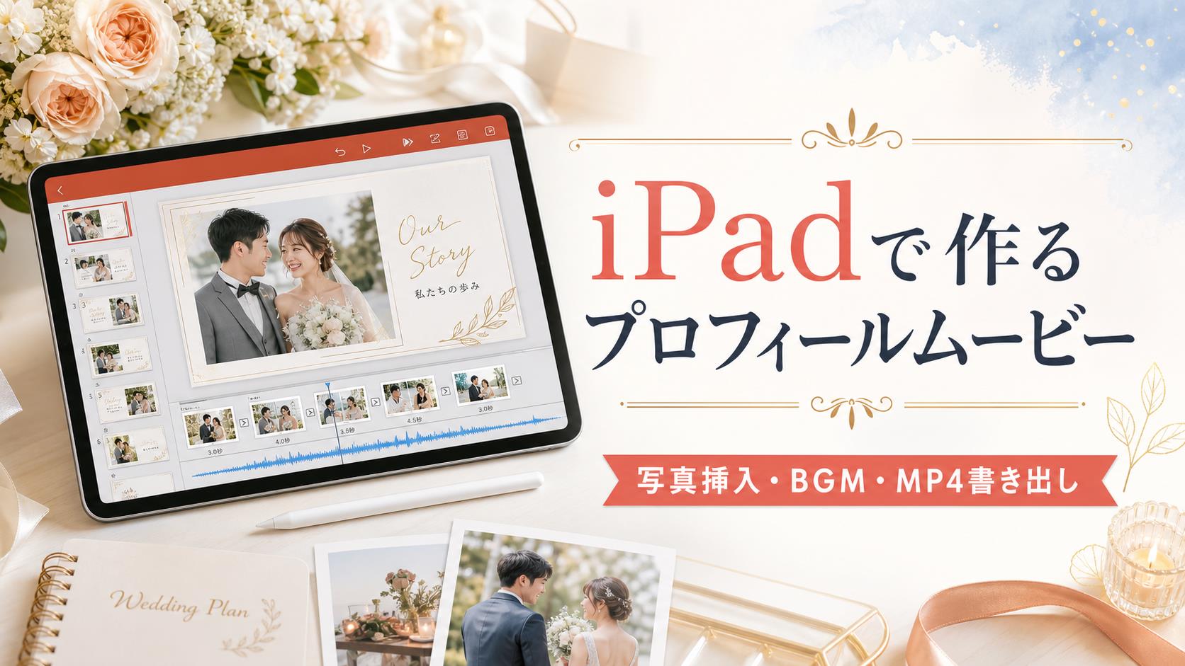 iPad版PowerPointで結婚式プロフィールムービーを作る方法