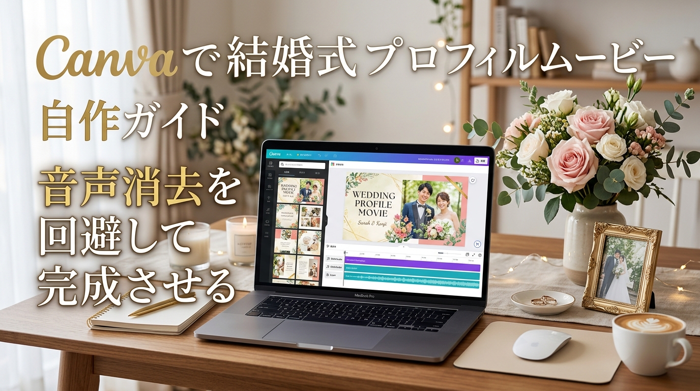 Canvaで結婚式プロフィールムービーを自作する完全ガイド|音声消去トラブル回避と作成手順