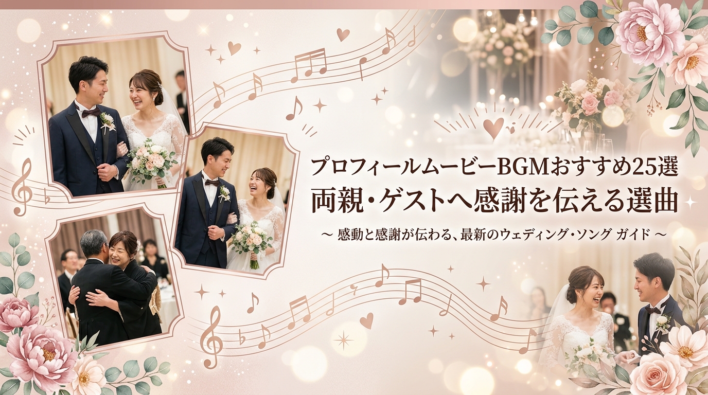 プロフィールムービーで感謝を伝えるBGMおすすめ25選｜両親・ゲストへ響く選曲