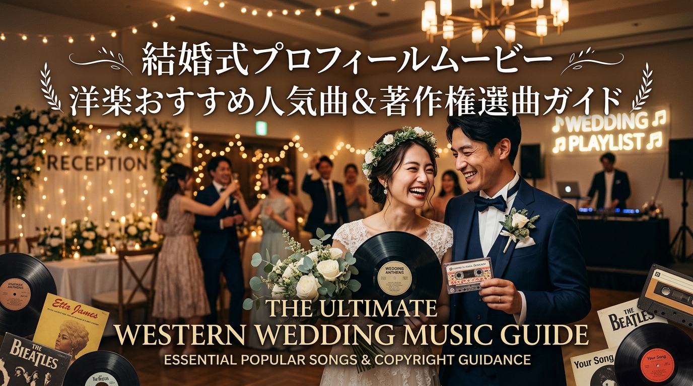 結婚式プロフィールムービーのおすすめ洋楽人気曲｜著作権と選曲ガイド