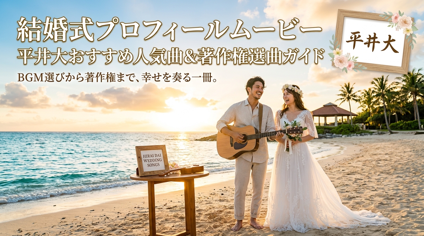 結婚式プロフィールムービーのおすすめ平井大人気曲|著作権と選曲ガイド