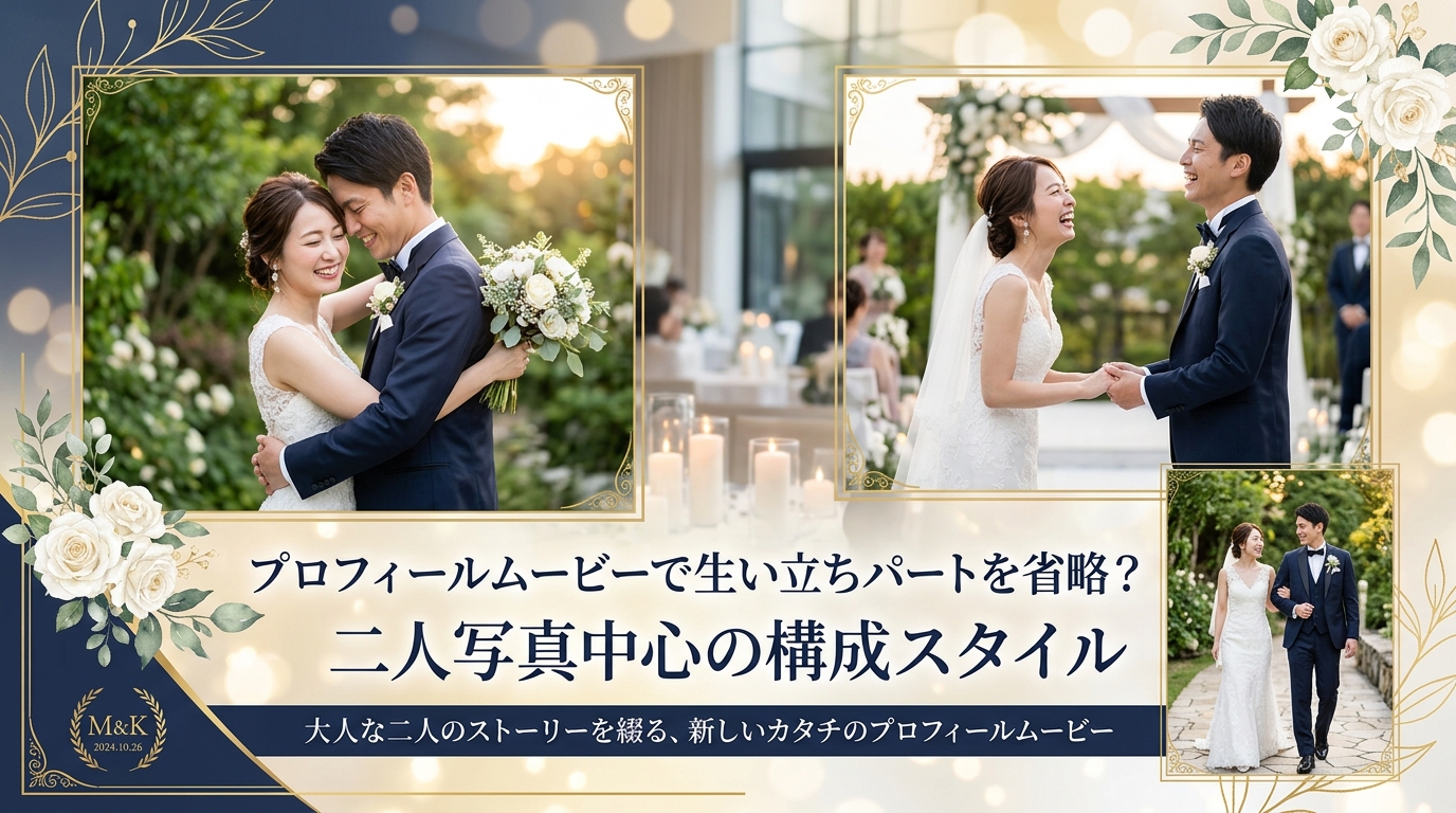 プロフィールムービーで生い立ちパートを省略？二人写真中心の構成スタイル