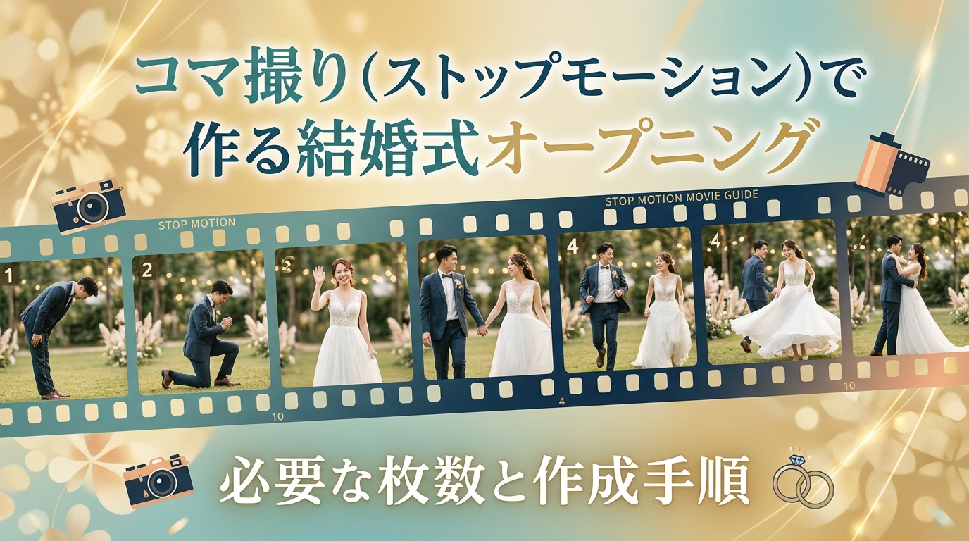 コマ撮り(ストップモーション)で作る結婚式オープニングムービー|必要な枚数と作成手順