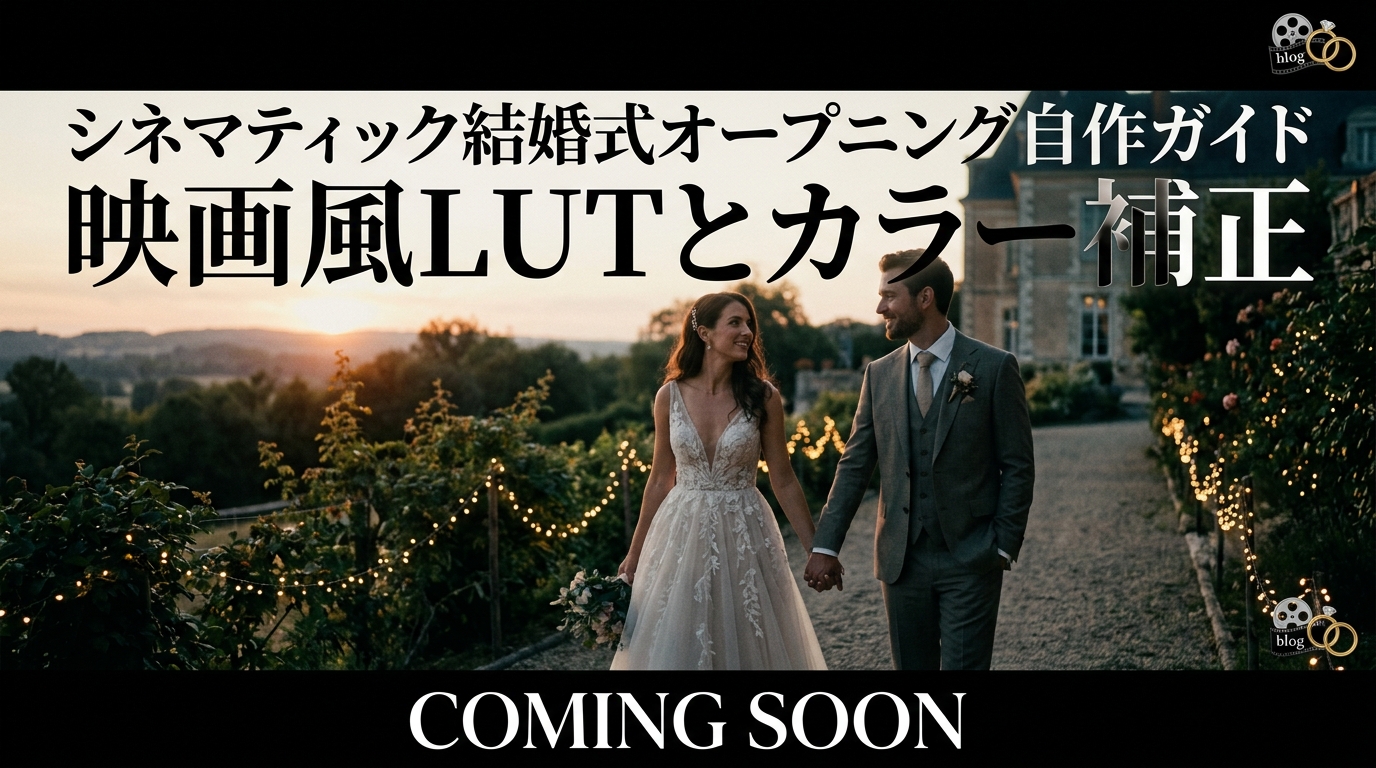 シネマティック結婚式オープニングムービー自作ガイド|映画風LUTとカラー補正