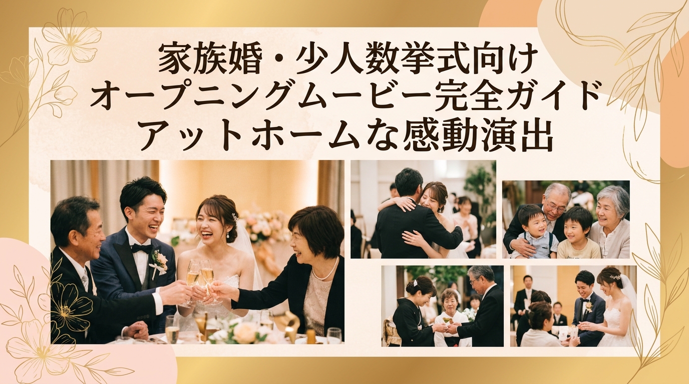 家族婚・少人数挙式向けオープニングムービー完全ガイド|アットホームな感動演出