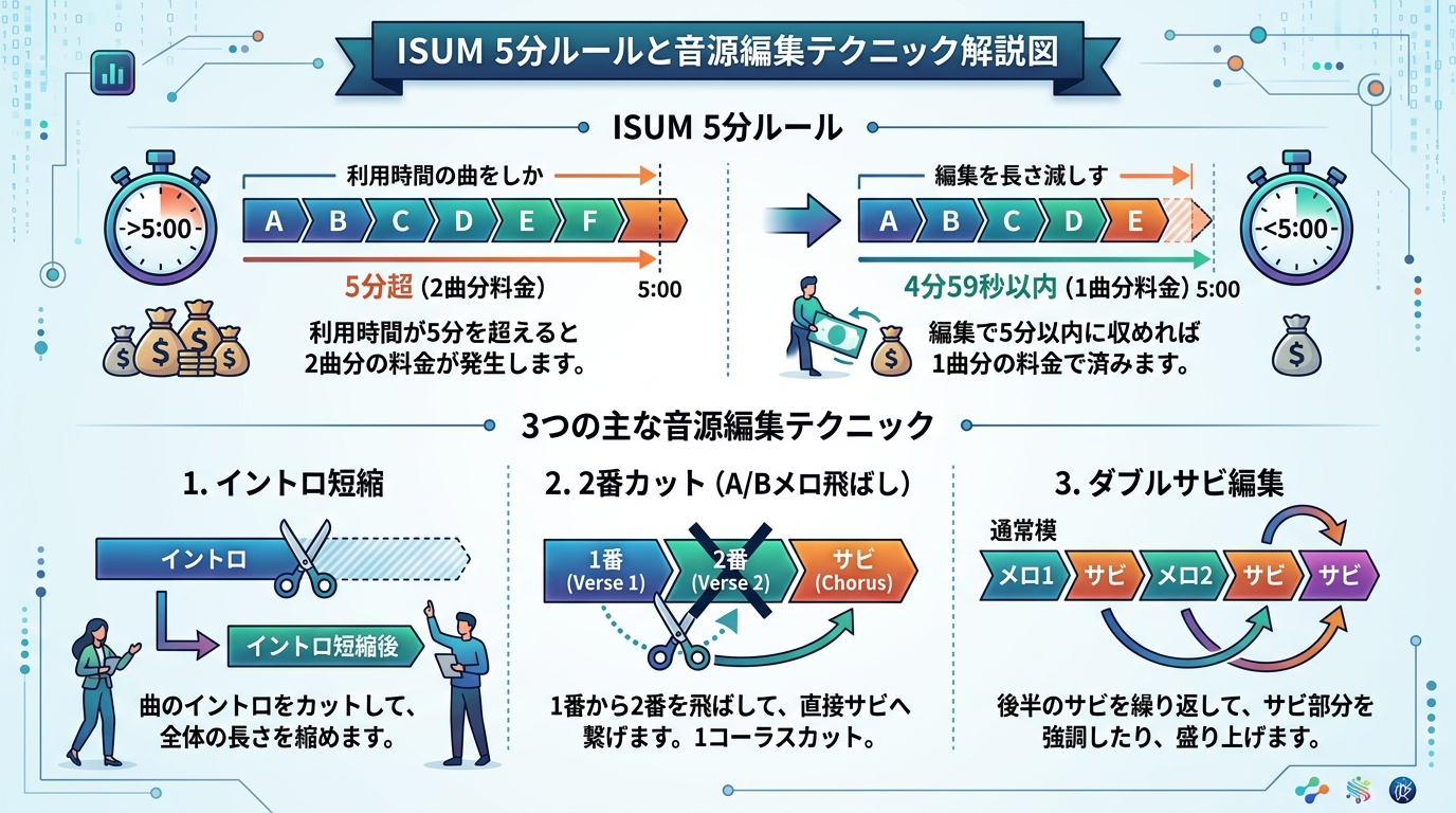 ISUM5分の壁節約オーディオ編集テクニックガイド図解