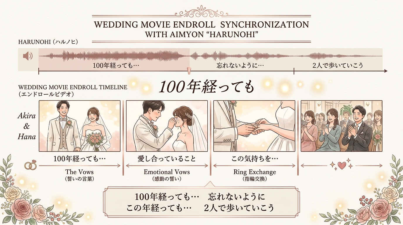 あいみょんハルノヒサビ『100年経っても』とエンドロール映像同期マップ図解