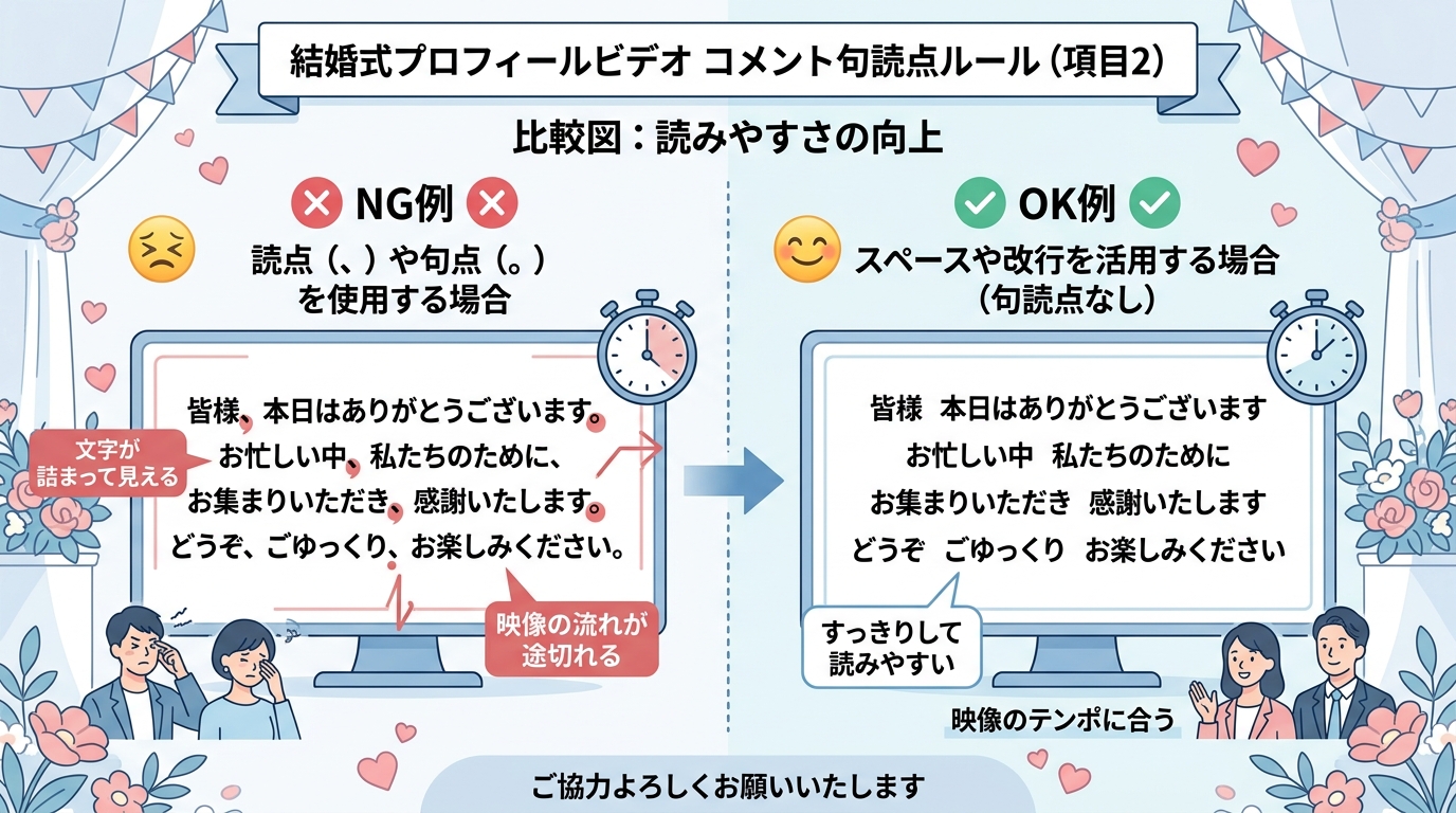 句読点マナールールの実戦サンプル図解